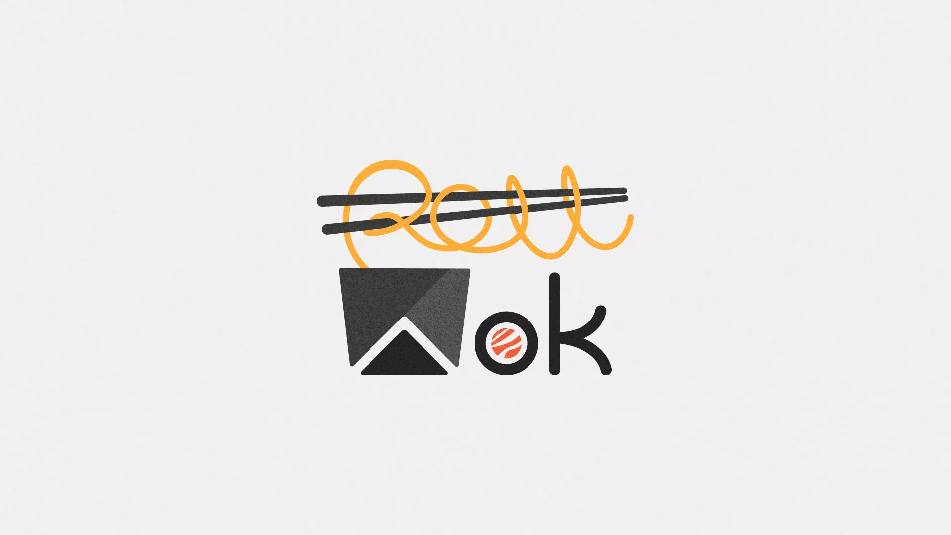 Разработка логотипа суши-бара «Roll Wok Club» в Волхове